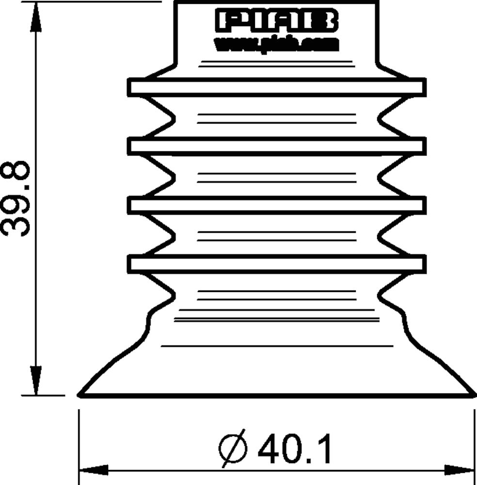 Piab Suction cup BL40-4 Silicone