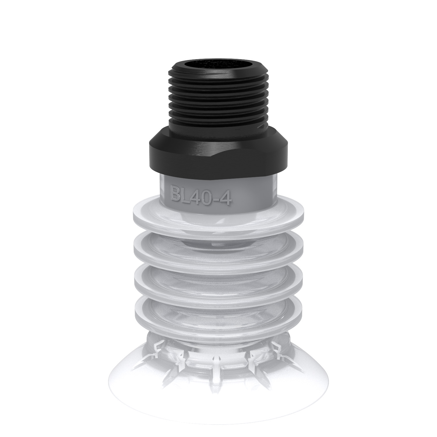 Piab Suction cup BL40-4 Silicone FCM, 3/8 NPT male