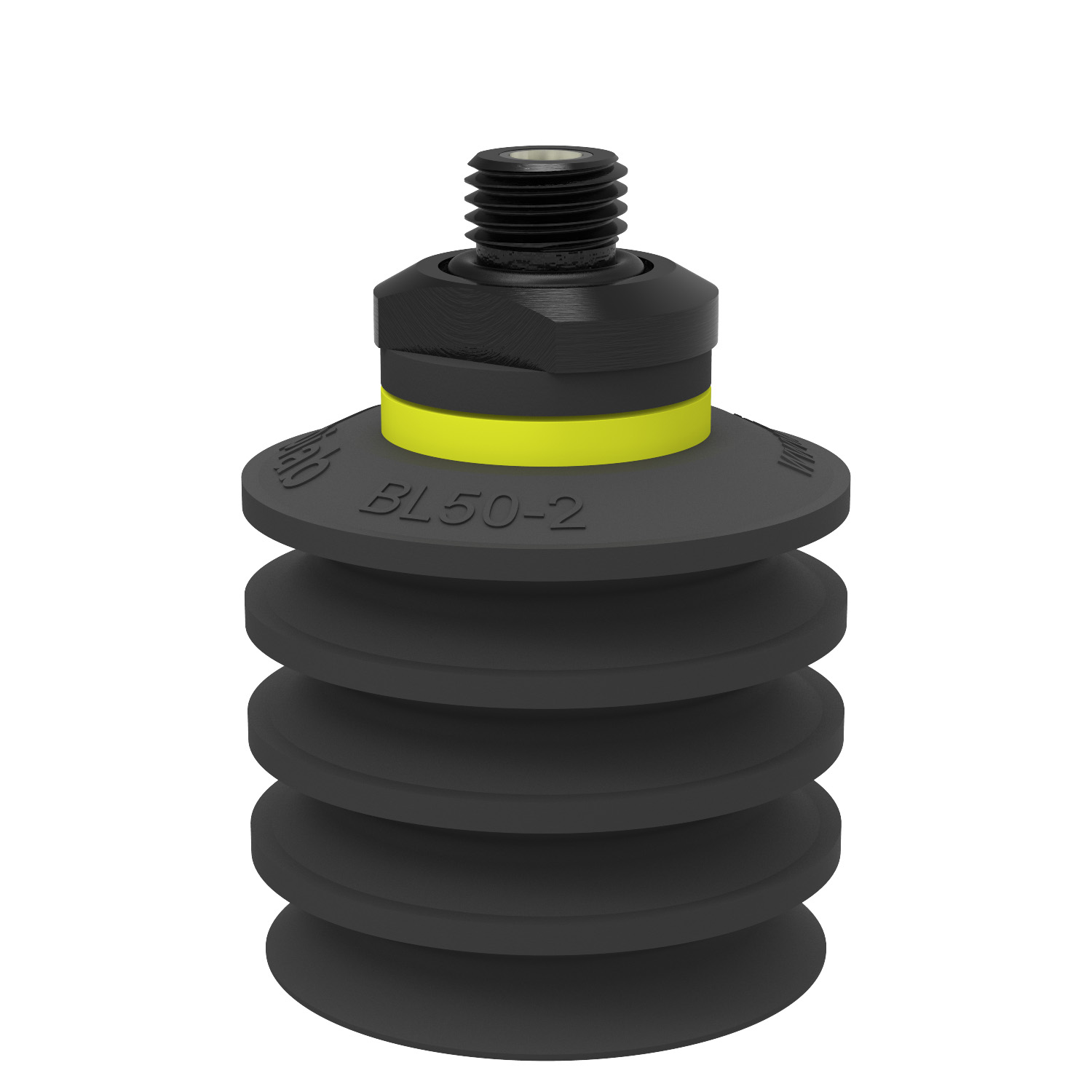 Piab Suction cup BL50-2 Chloroprene, G1/4 male, with mesh filter and dual flow control valve