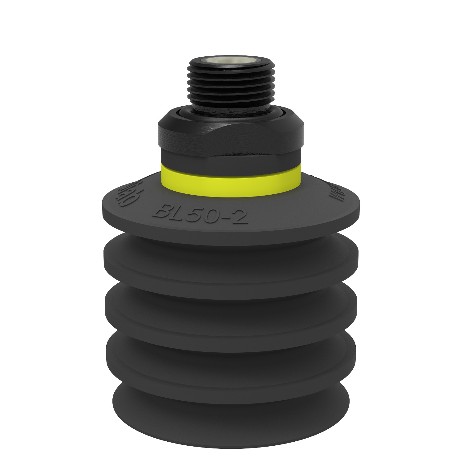 Piab Suction cup BL50-2 Chloroprene, G3/8 male, with mesh filter and dual flow control valve