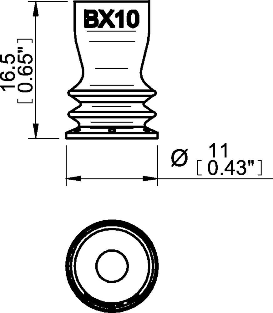 Piab Suction cup BX10P Polyurethane 60