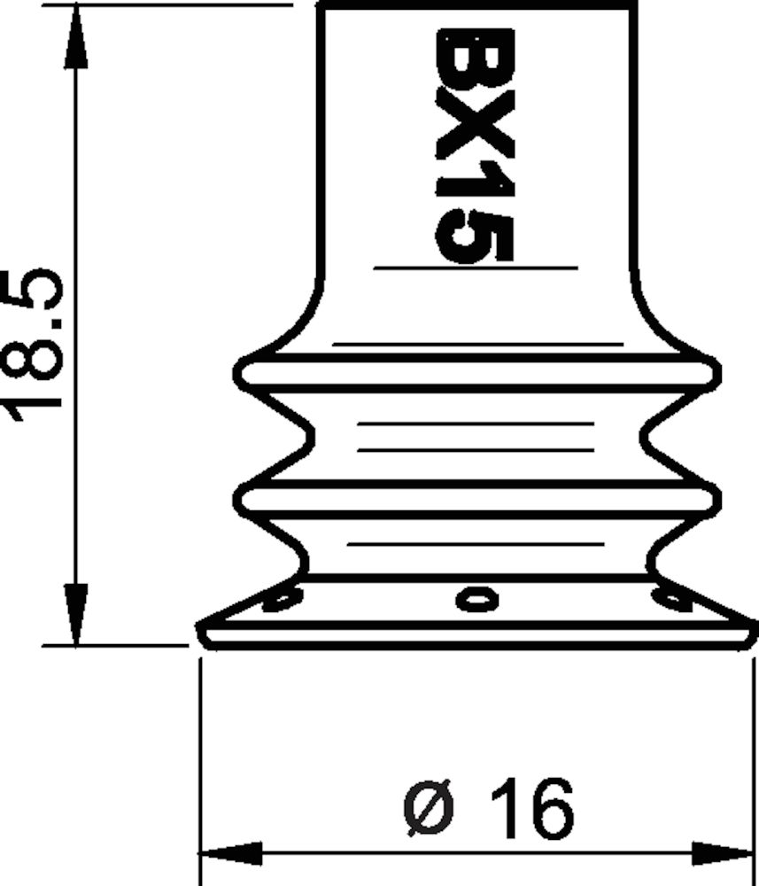 Piab Suction cup BX15P Polyurethane 30/60