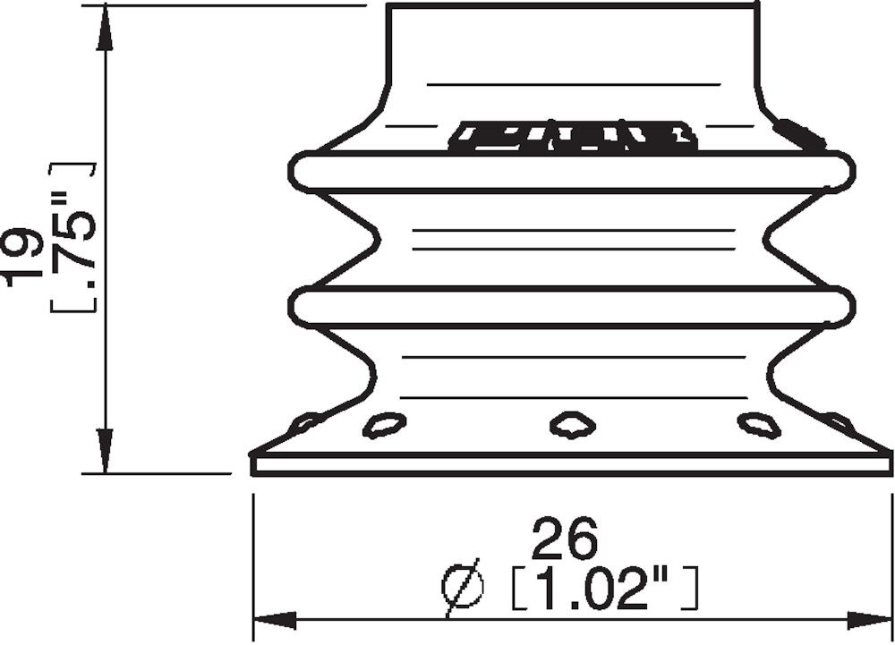 Piab Suction cup BX25P Polyurethane 60
