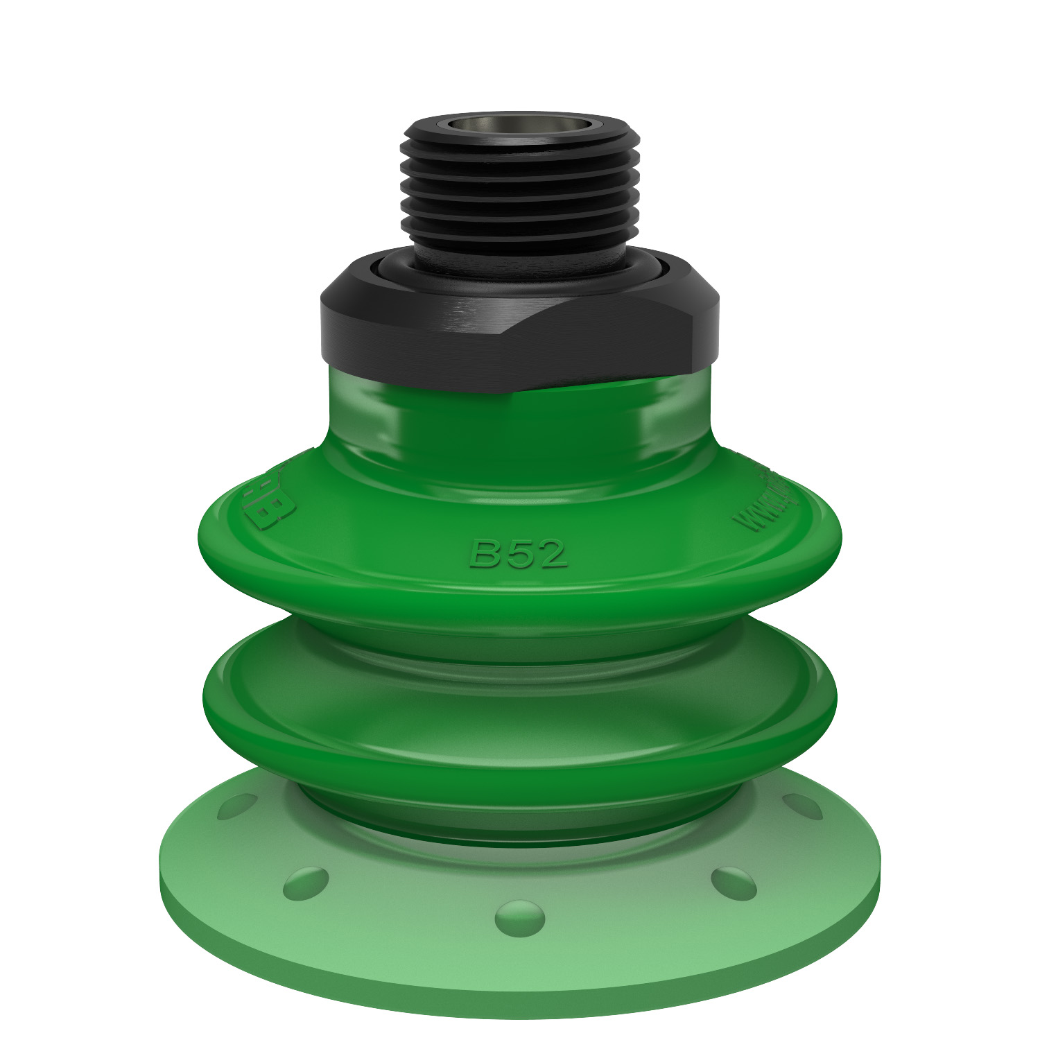 Piab Suction cup BX52P Polyurethane 60 with filter, G3/8 male, with dual flow control valve