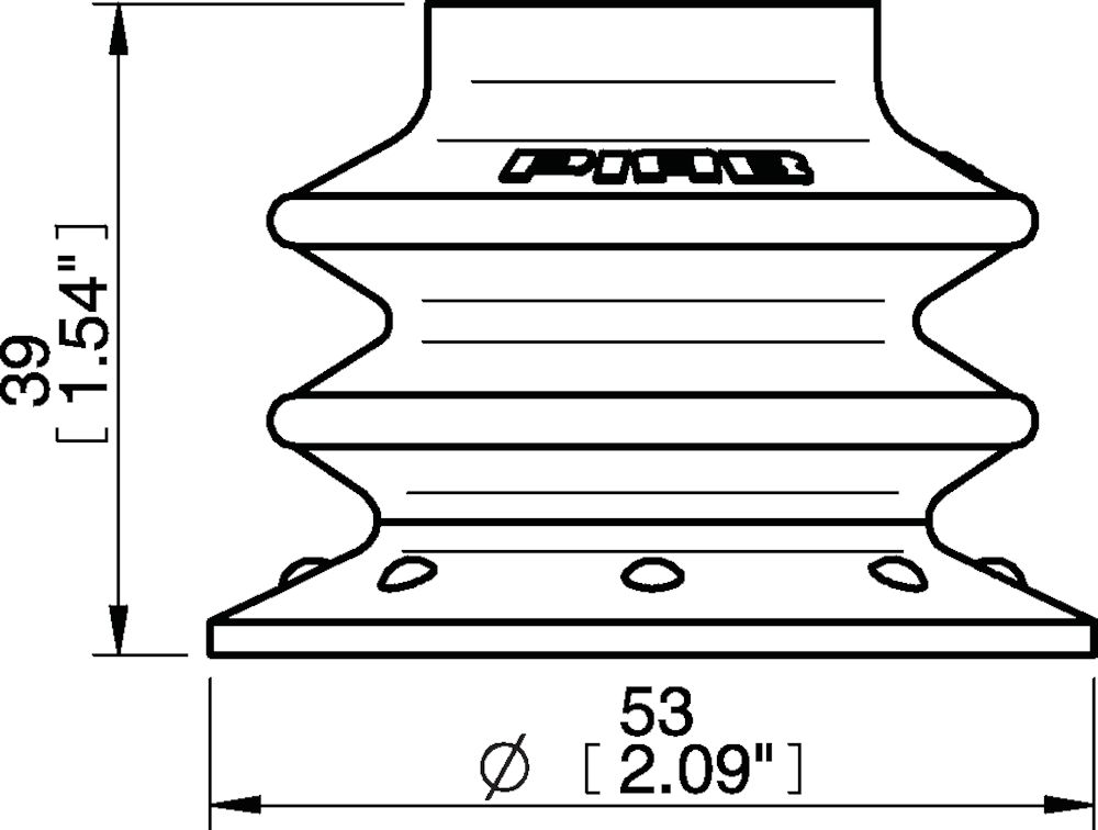 Piab Suction cup BX52P Polyurethane 30/60