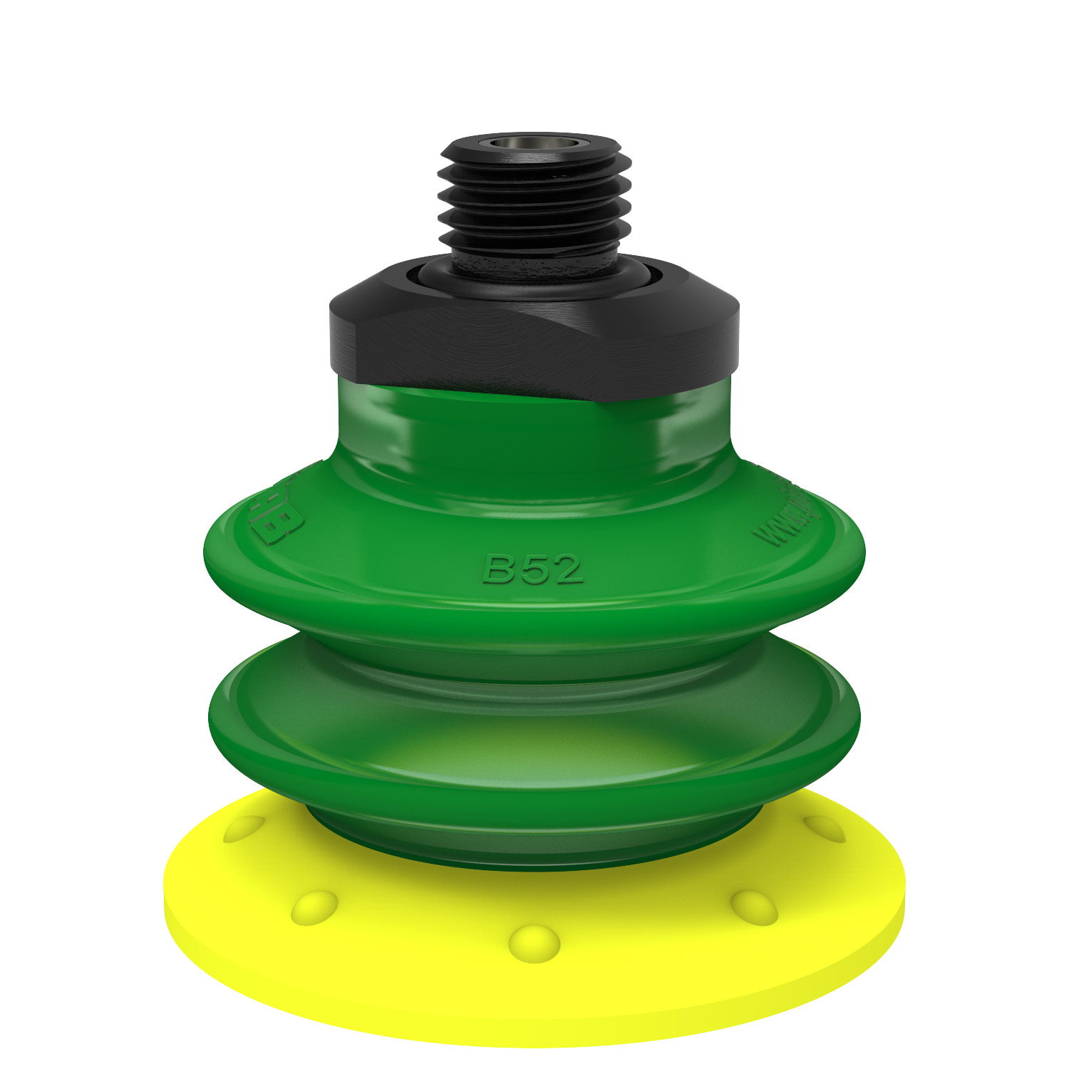 Piab Suction cup BX52P Polyurethane 30/60 with filter, G1/4 male, with dual flow control valve