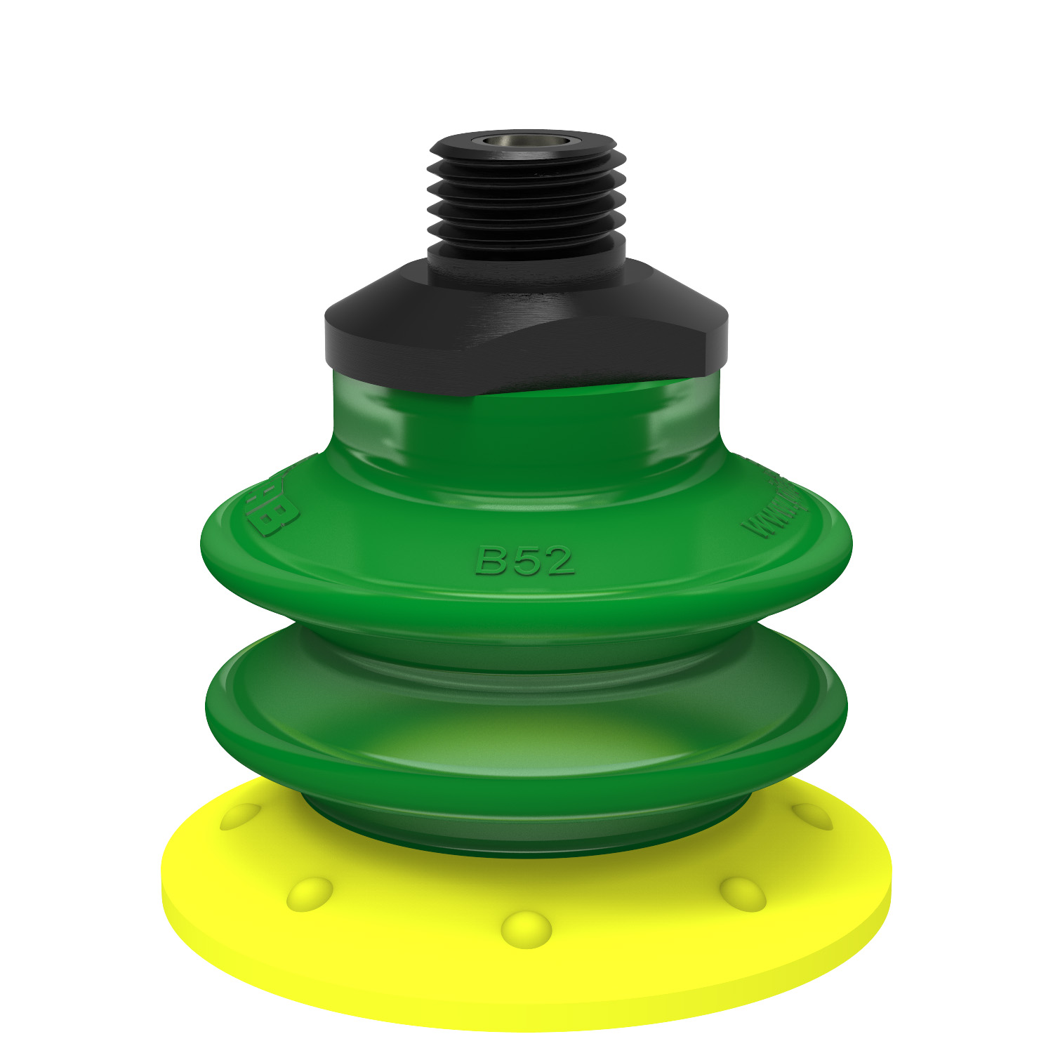 Piab Suction cup BX52P Polyurethane 30/60 with filter, 1/4 NPT male, with dual flow control valve