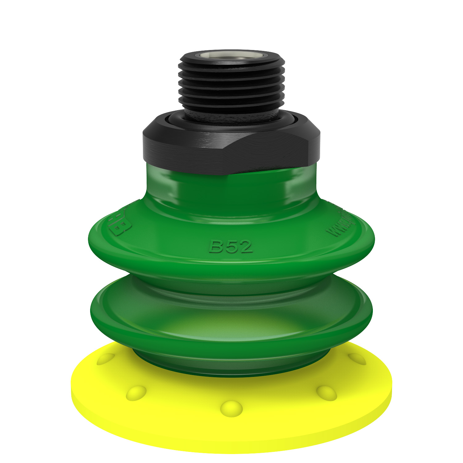 Piab Suction cup BX52P Polyurethane 30/60 with filter, G3/8 male, with dual flow control valve