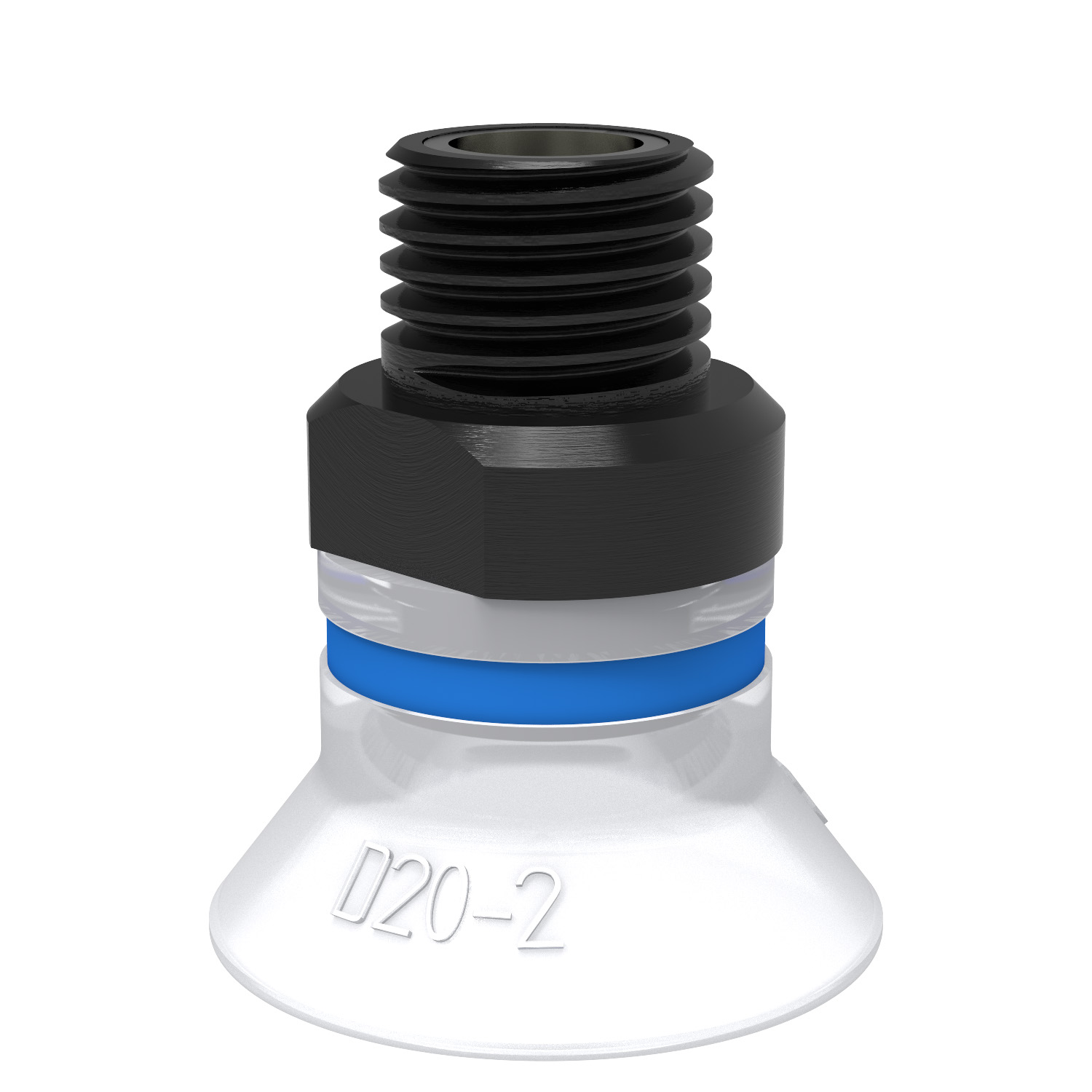 Piab D20-2.21.02AC / 9909750 Suction cup D20-2 Silicone FCM, 1/8 NPT male, with mesh filter