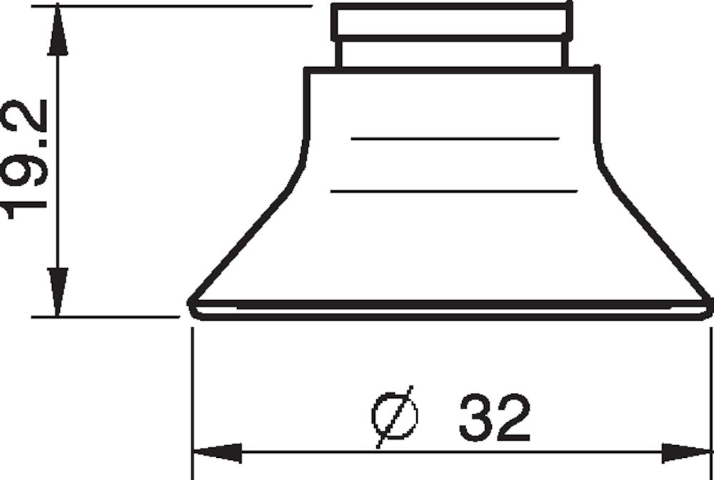 Piab Suction cup D30-2 Chloroprene