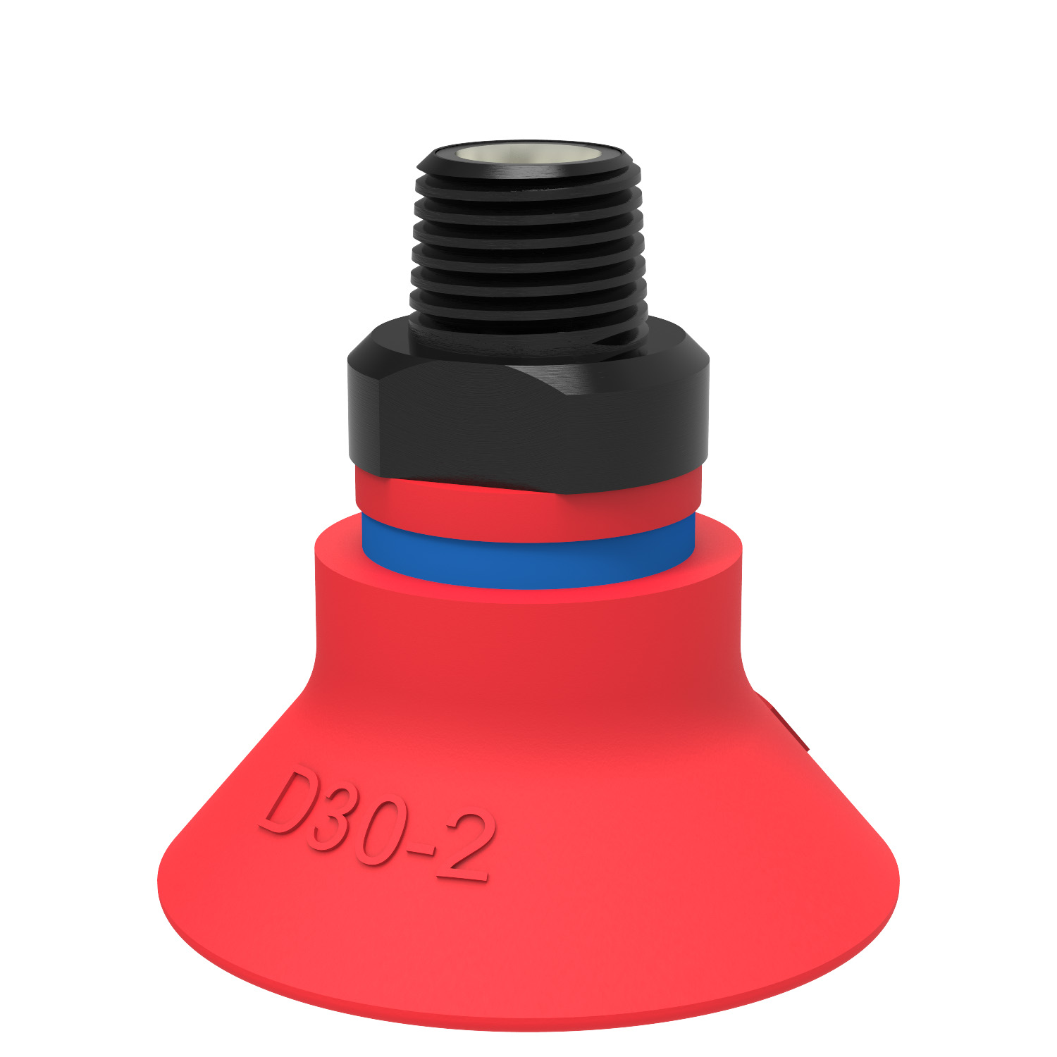 Piab Suction cup D30-2 Silicone, 1/8 NPT male, with dual flow control valve