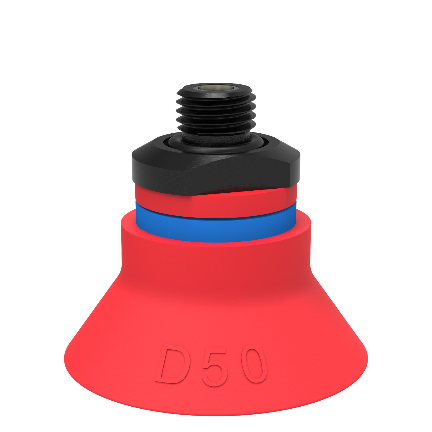 Piab Suction cup D50 Silicone, G1/4 male, with mesh filter