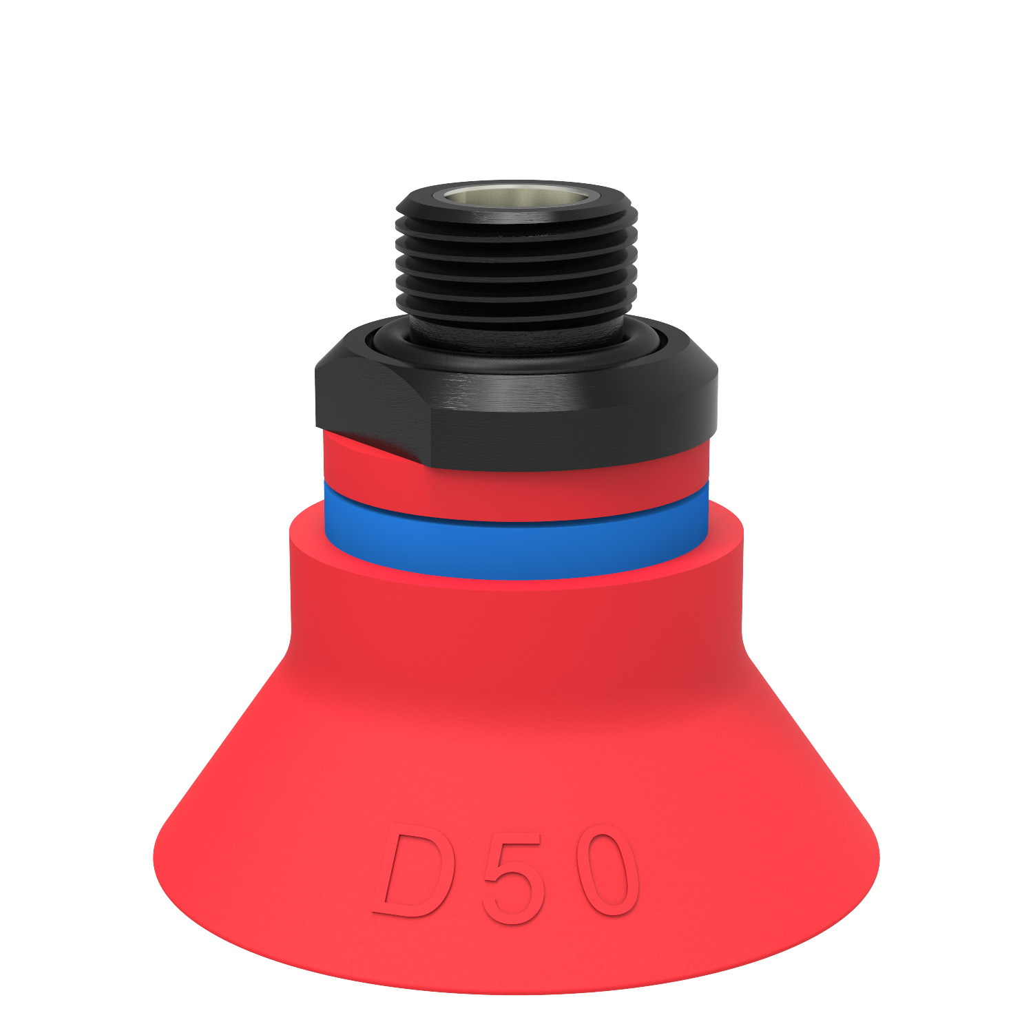 Piab Suction cup D50 Silicone, G3/8 male, with mesh filter