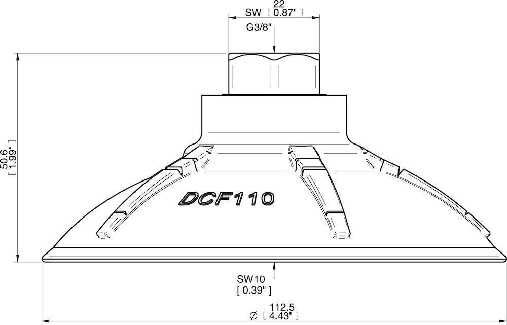 Piab Suction cup DCF110P Polyurethane 60, G3/8 female plastic