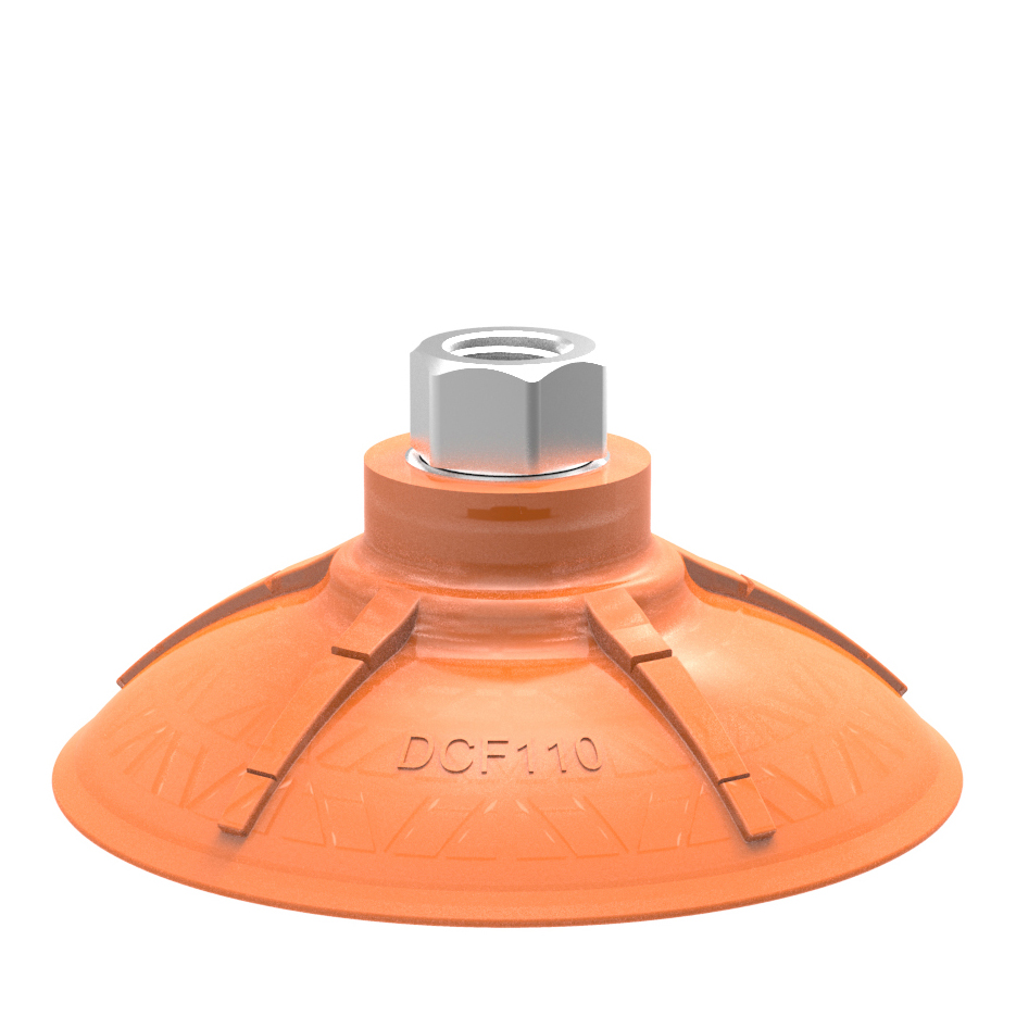 Piab Suction cup DCF110P Polyurethane 60 G3/8 female with mesh filter, 17 mm thread
