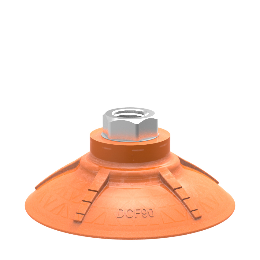 Piab Suction cup DCF90P Polyurethane 60 G3/8 female with mesh filter, 17 mm thread