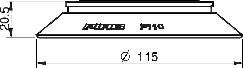 Piab Suction cup F110P Polyurethane 60 with collar for Vacuum Gripper System (VGS)