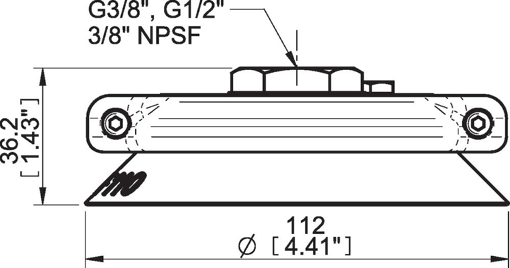 Piab Suction cup F110 Silicone, G1/2 female, clamp ring with mesh filter