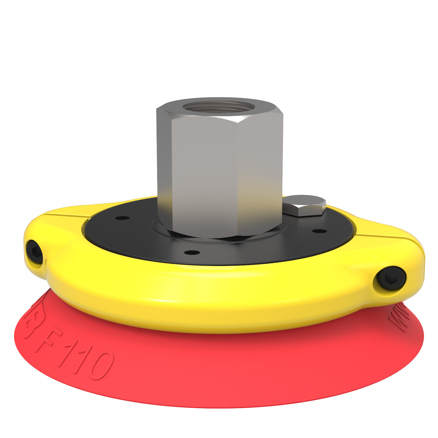 Piab Suction cup F110 Silicone, G1/2 female, clamp ring with cone valve
