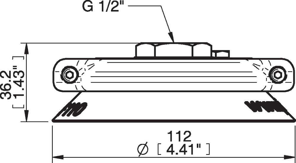 Piab Suction cup F110 Nitrile-PVC, G1/2 female, clamp ring with mesh filter