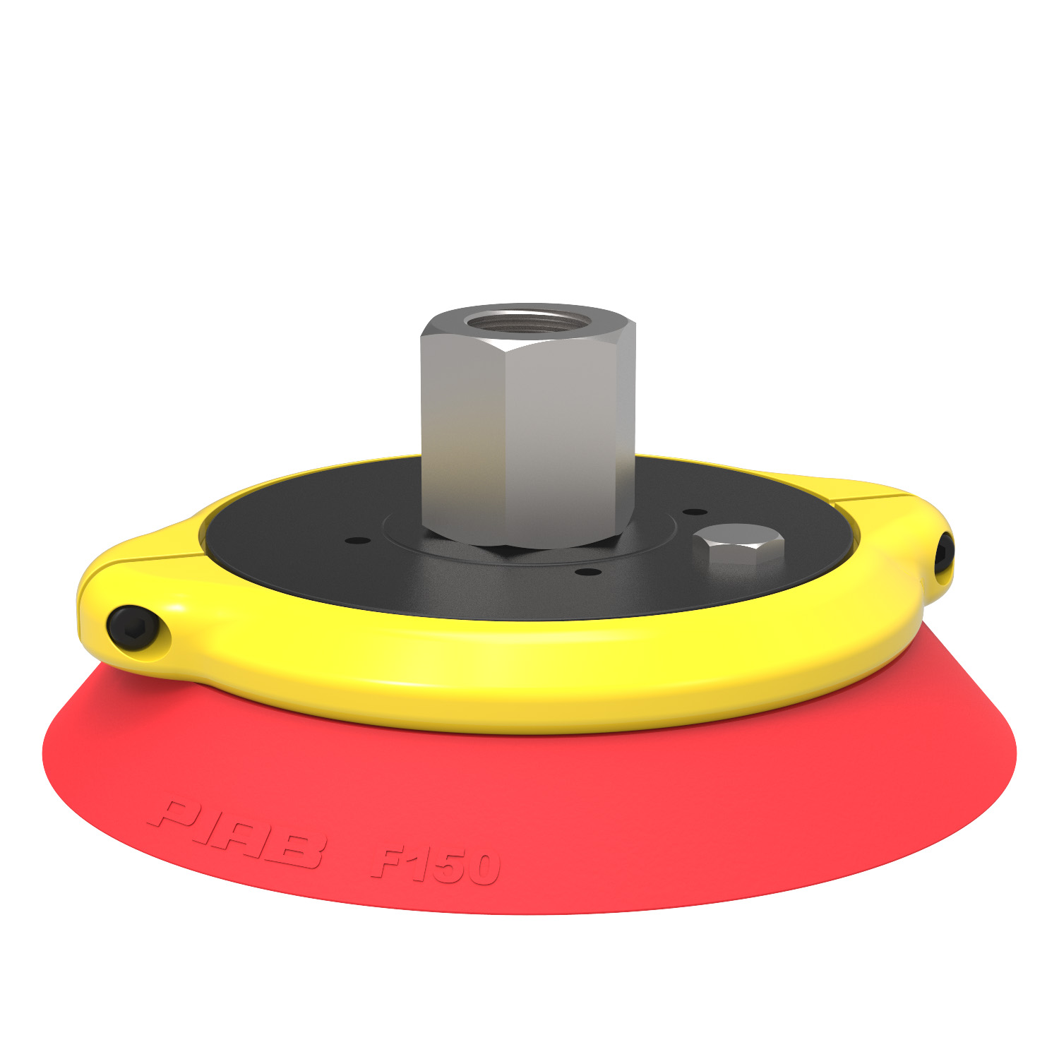 Piab Suction cup F150 Silicone, G1/2 female, clamp ring with cone valve