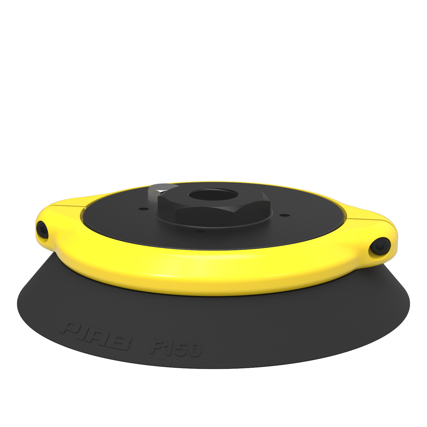 Piab Suction cup F150 Nitrile-PVC, G1/2 female, clamp ring with mesh filter