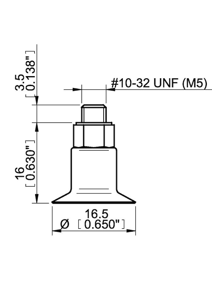 Piab Suction cup F15MF Thermoelastic polyurethane, M5 male
