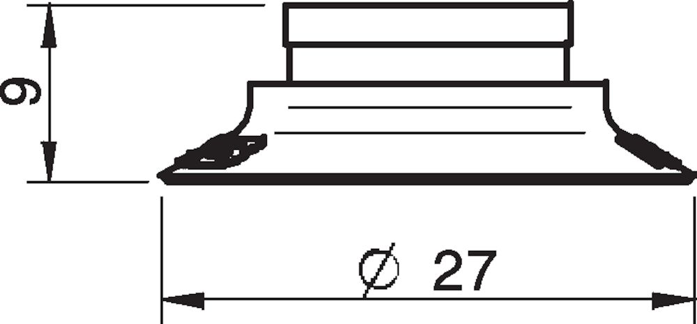 Piab Suction cup F25MF Thermoelastic polyurethane