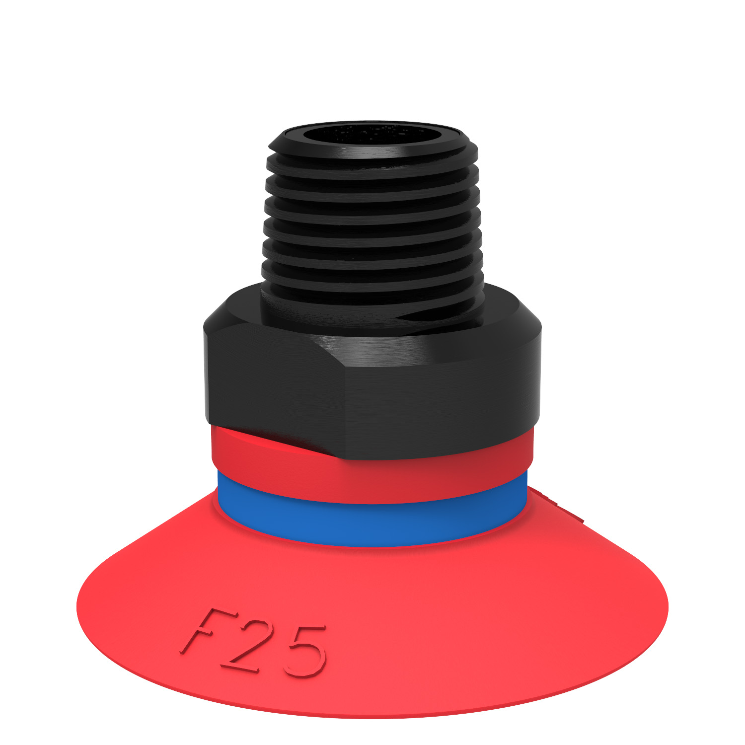 Piab Suction cup F25 Silicone, 1/8 NPT male, with dual flow control valve
