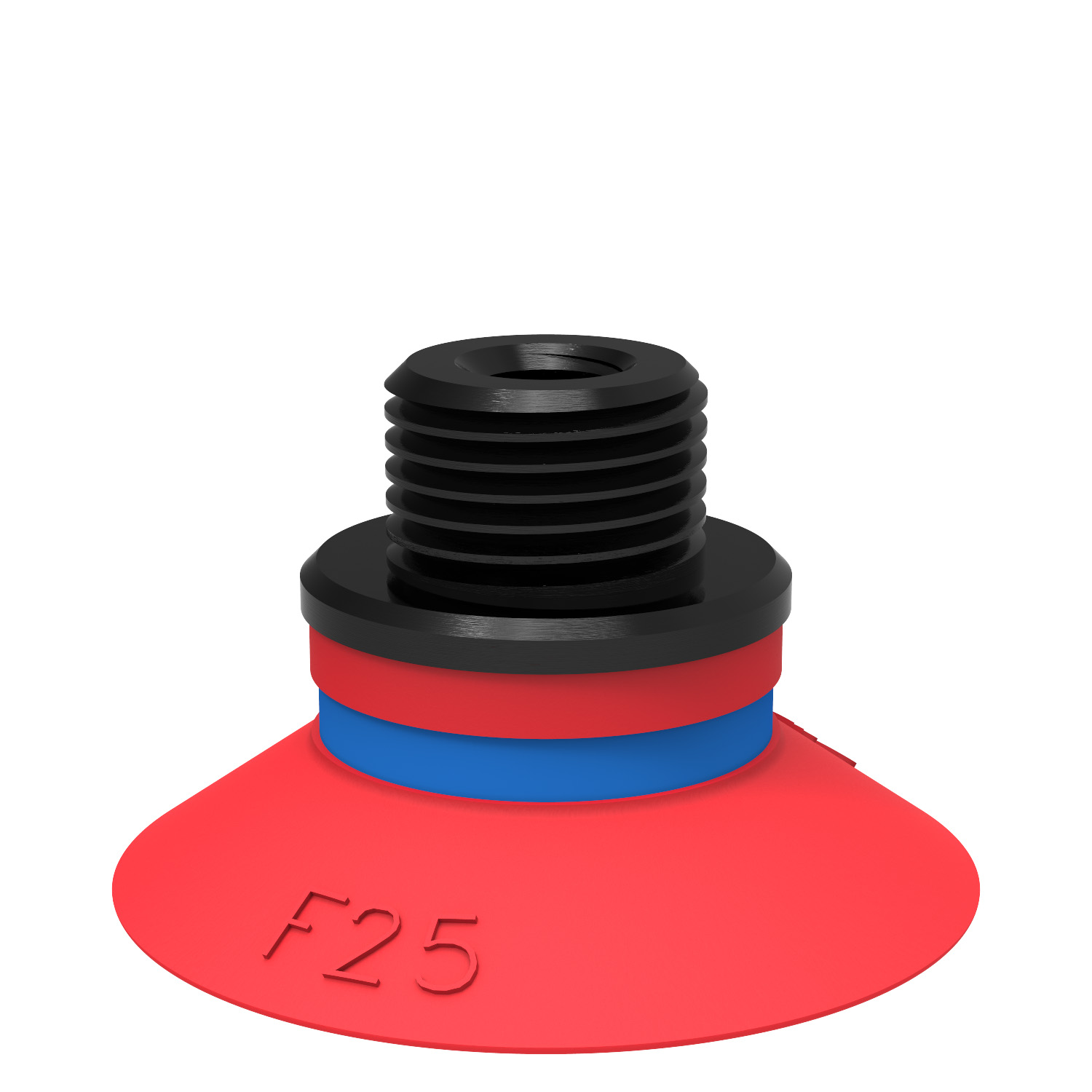 Piab Suction cup F25 Silicone, G1/8 male/M5 female, with dual flow control valve
