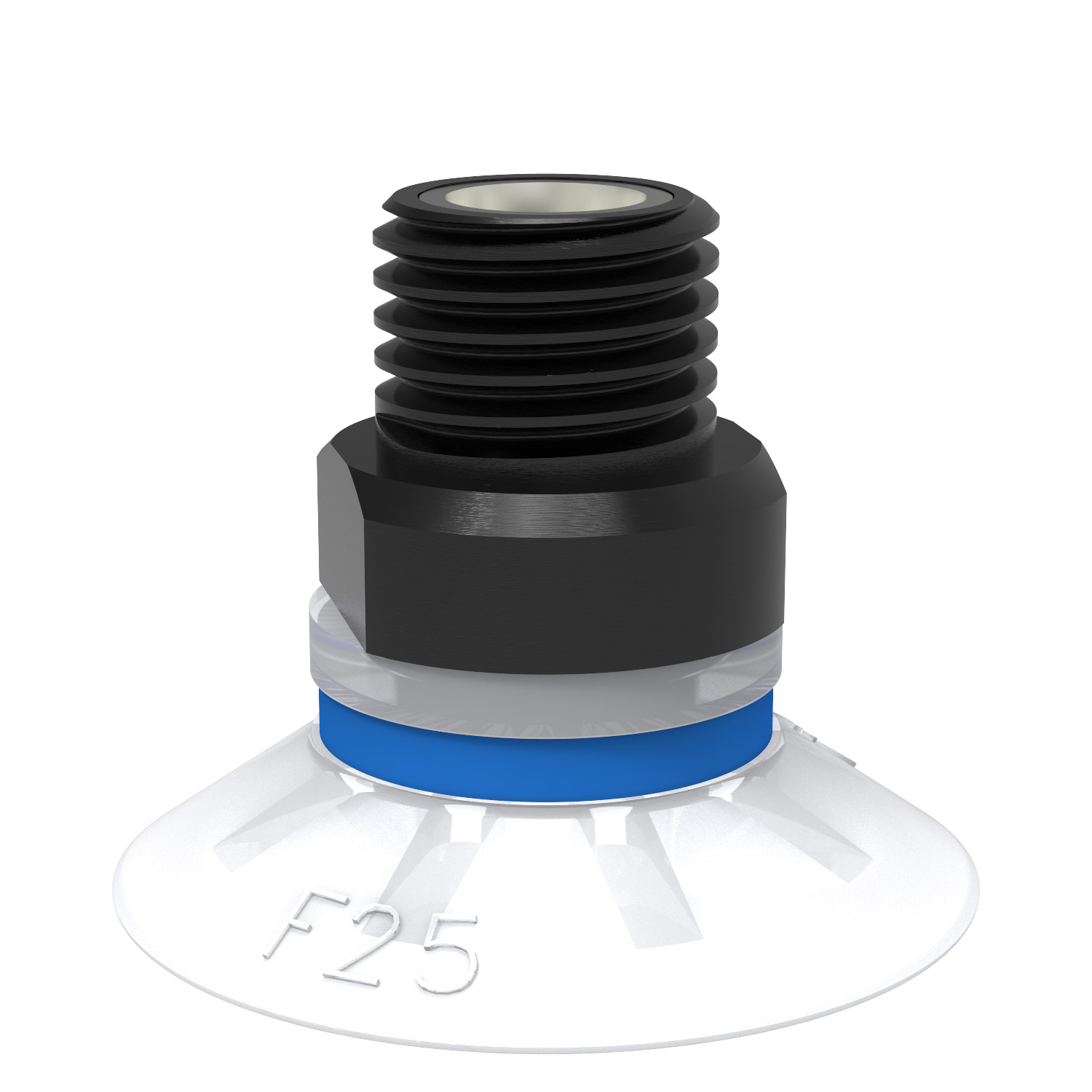 Piab F25.21.02AC / 9909667 Suction cup F25 Silicone FCM, 1/8" NPT male, with mesh filter