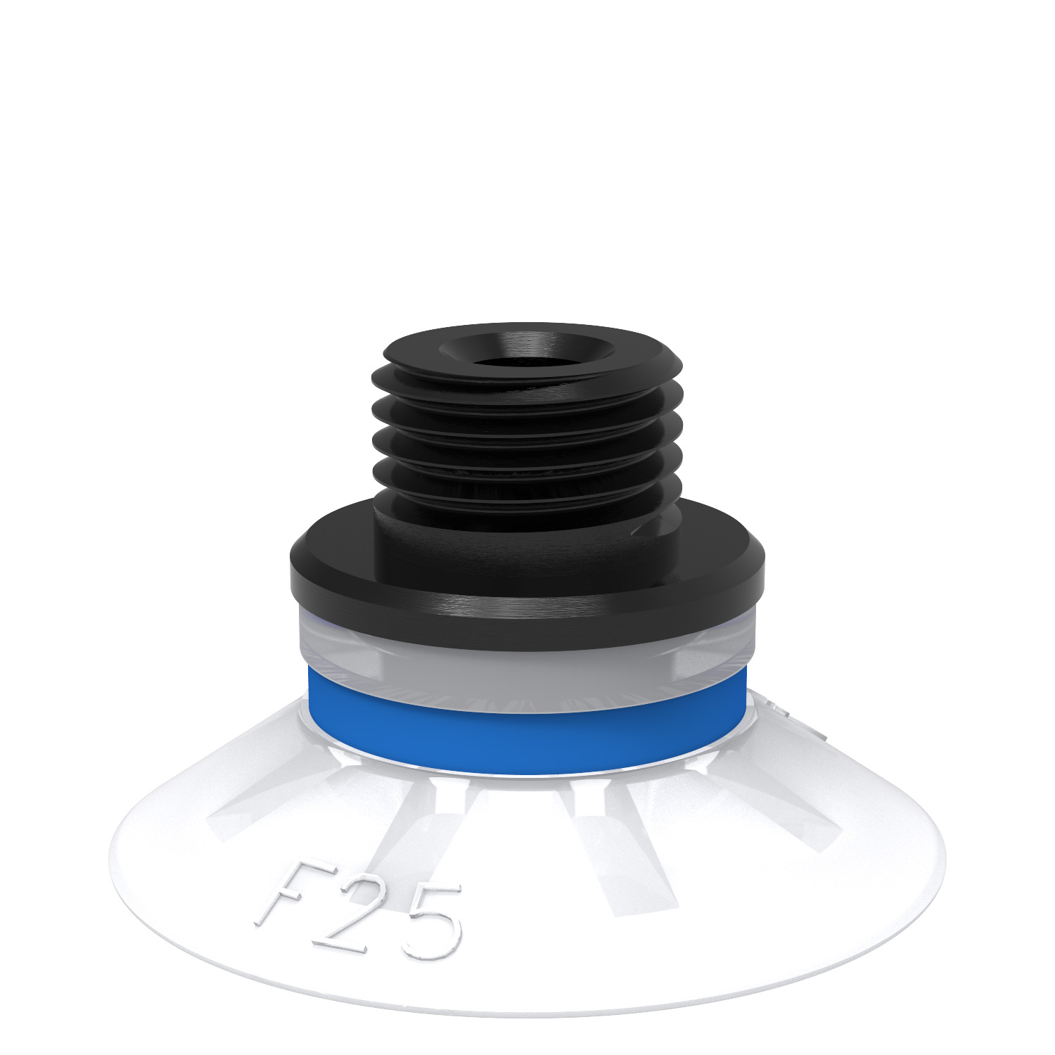 Piab Suction cup F25 Silicone FCM, G1/8 male/M5 female, with mesh filter