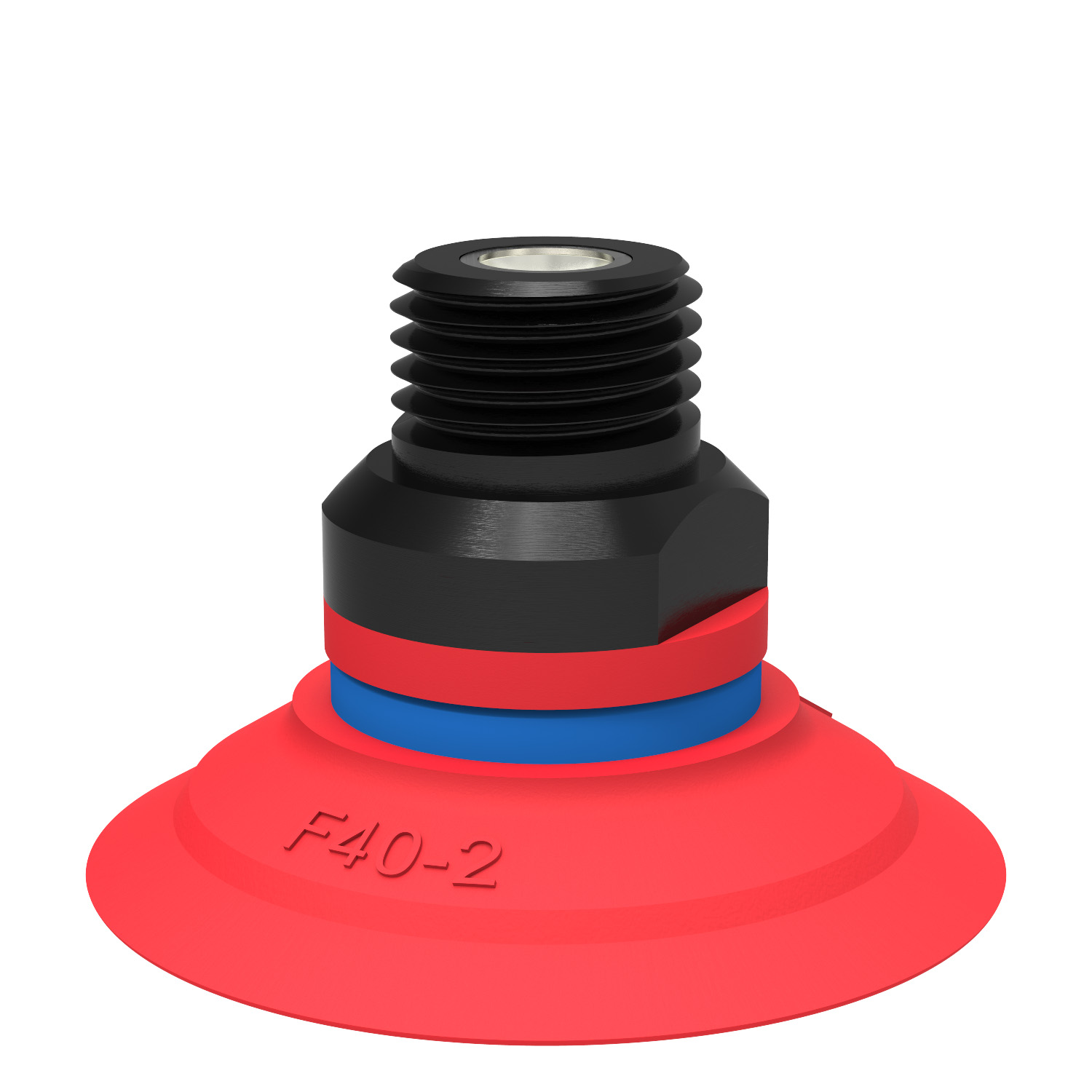 Piab Suction cup F40-2 Silicone, NPTG1/4 male, with dual flow control valve