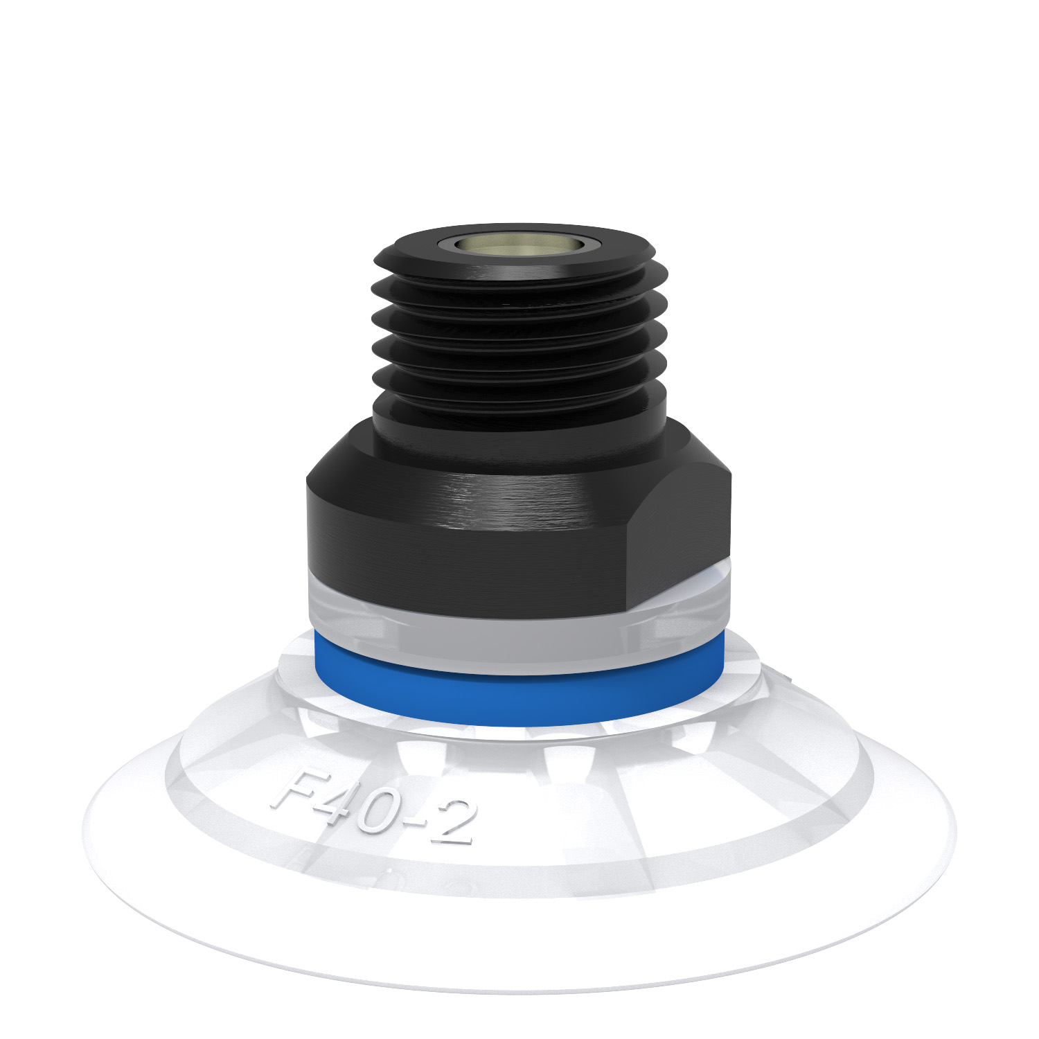 Piab F40-2.21.04AC / 9909669 Suction cup F40-2 Silicone FCM, 1/4" NPT male, with mesh filter