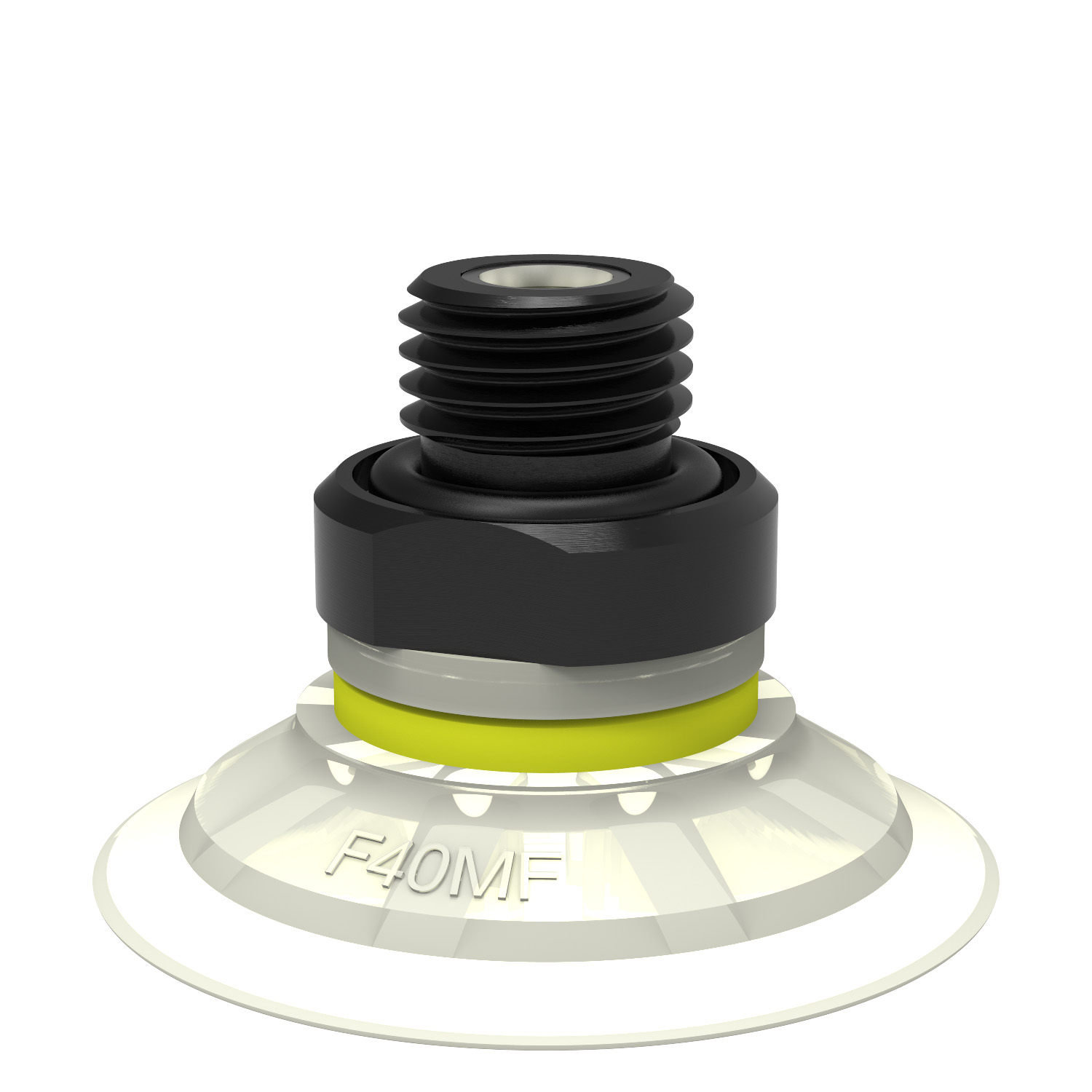 Piab Suction cup F40MF Thermoelastic polyurethane, G1/4 male, with dual flow control valve