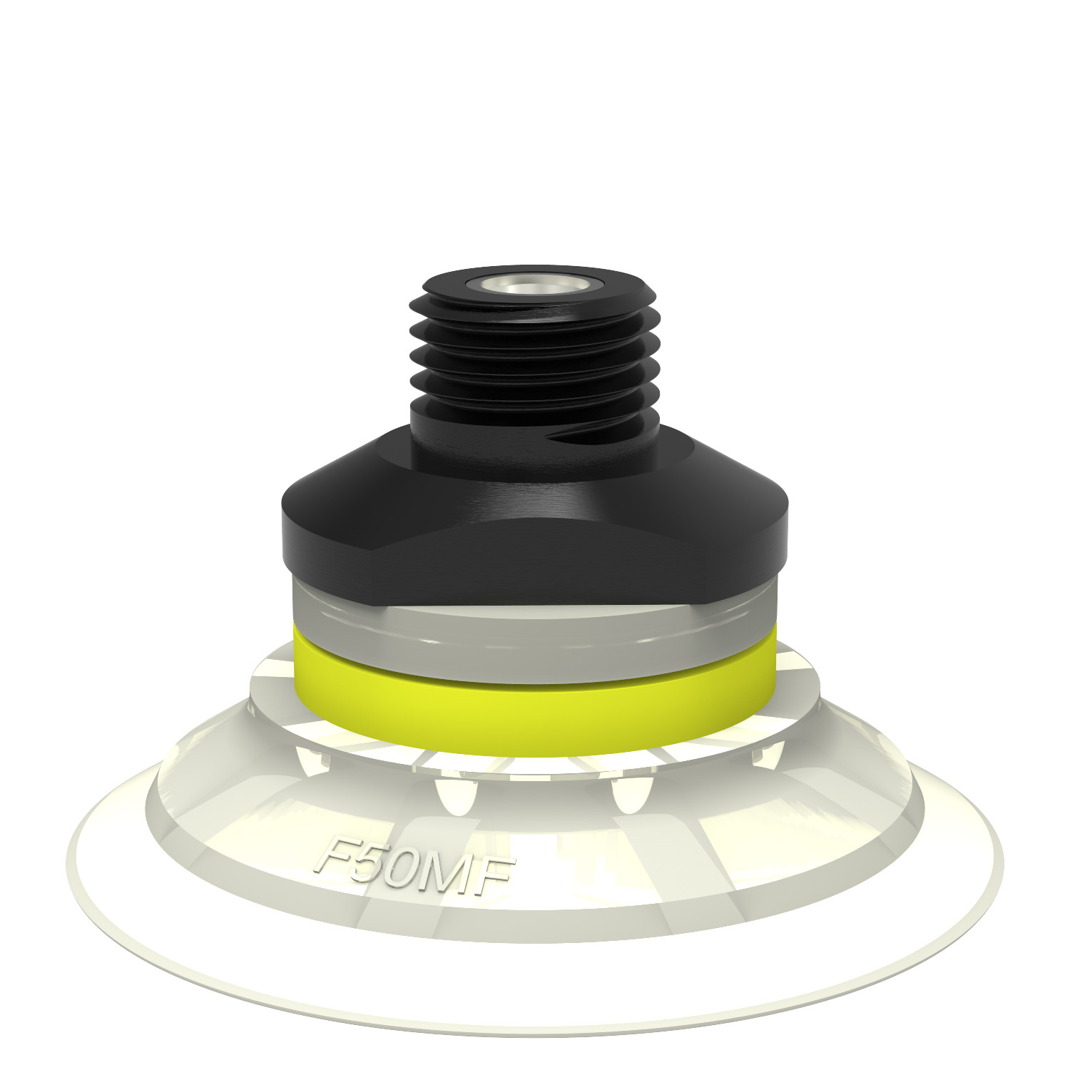 Piab Suction cup F50MF Thermoelastic polyurethane, 1/4 NPT male, with dual flow control valve