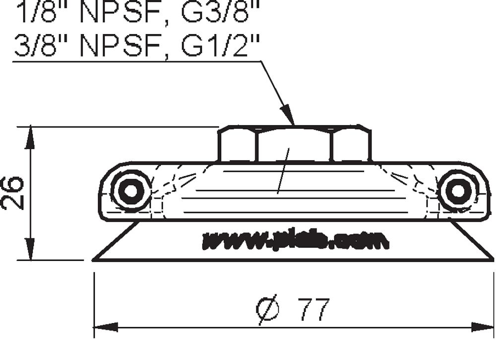 Piab Suction cup F75 Silicone, 1/8 NPSF female, with mesh filter
