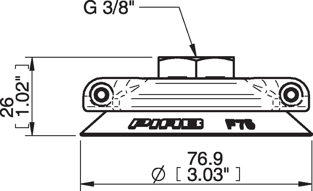 Piab Suction cup F75 Silicone, G3/8 female, with cone valve