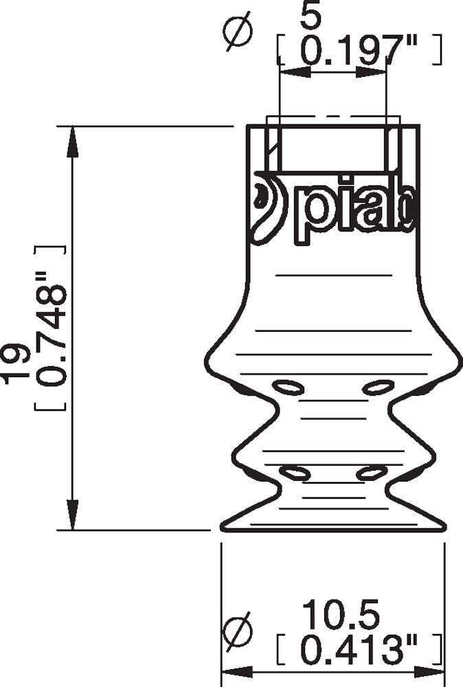 Piab FBX10.DS40 Suction cups and soft grippers