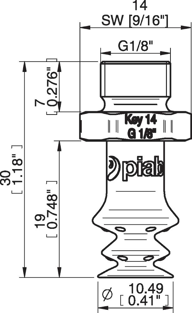 Piab FBX10.DS40.G18MSS.00 Suction cups and soft grippers
