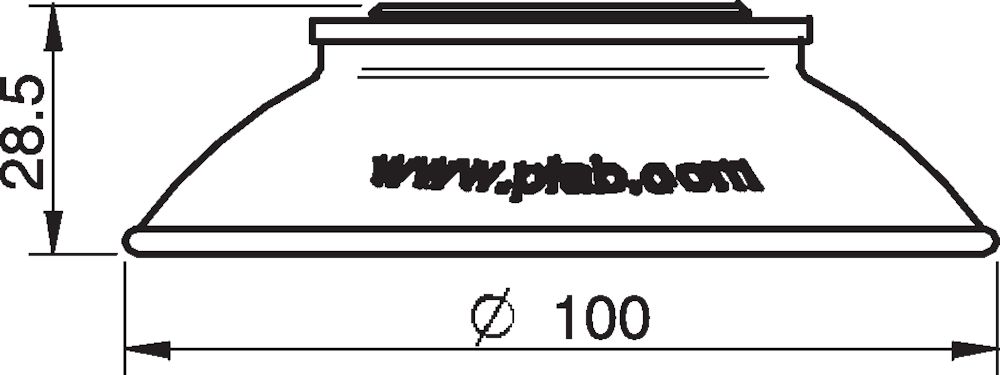 Piab Suction cup FC100P Polyurethane 40 with collar for Vacuum Gripper System (VGS)