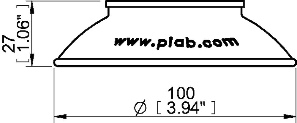 Piab Suction cup FC100 Nitrile-PVC 60