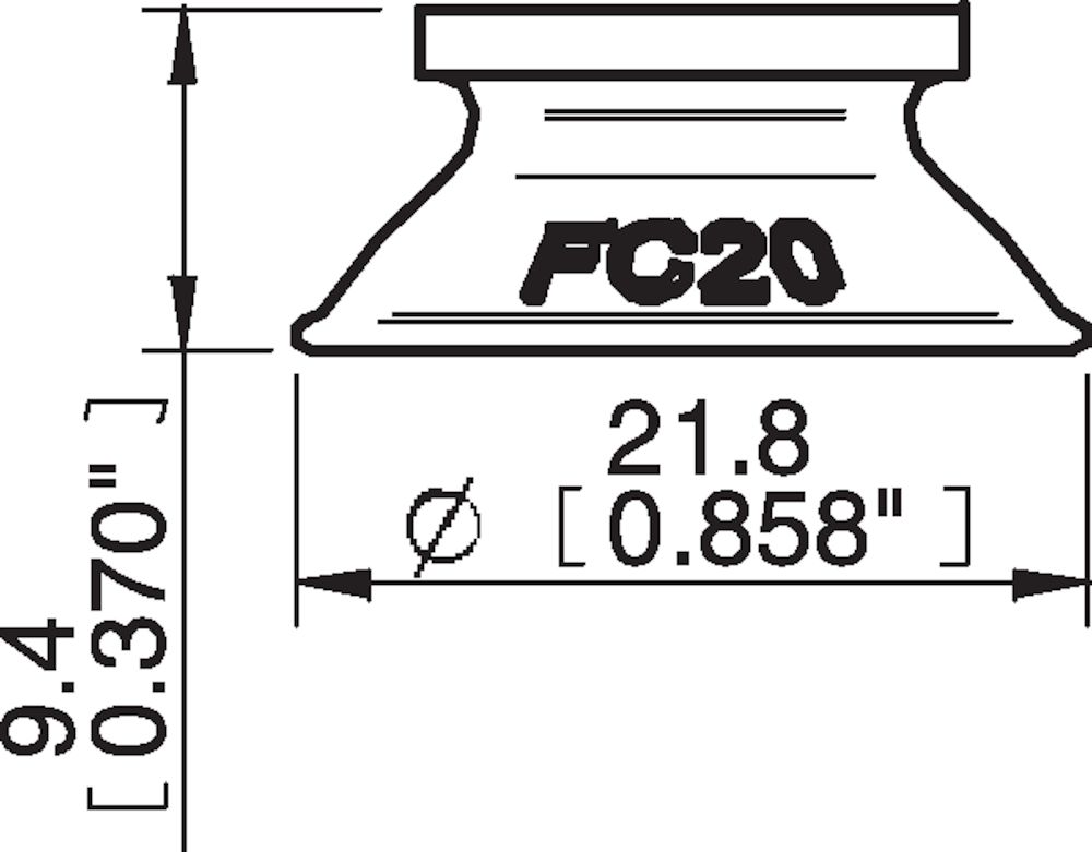 Piab Suction cup FC20P Polyurethane 50