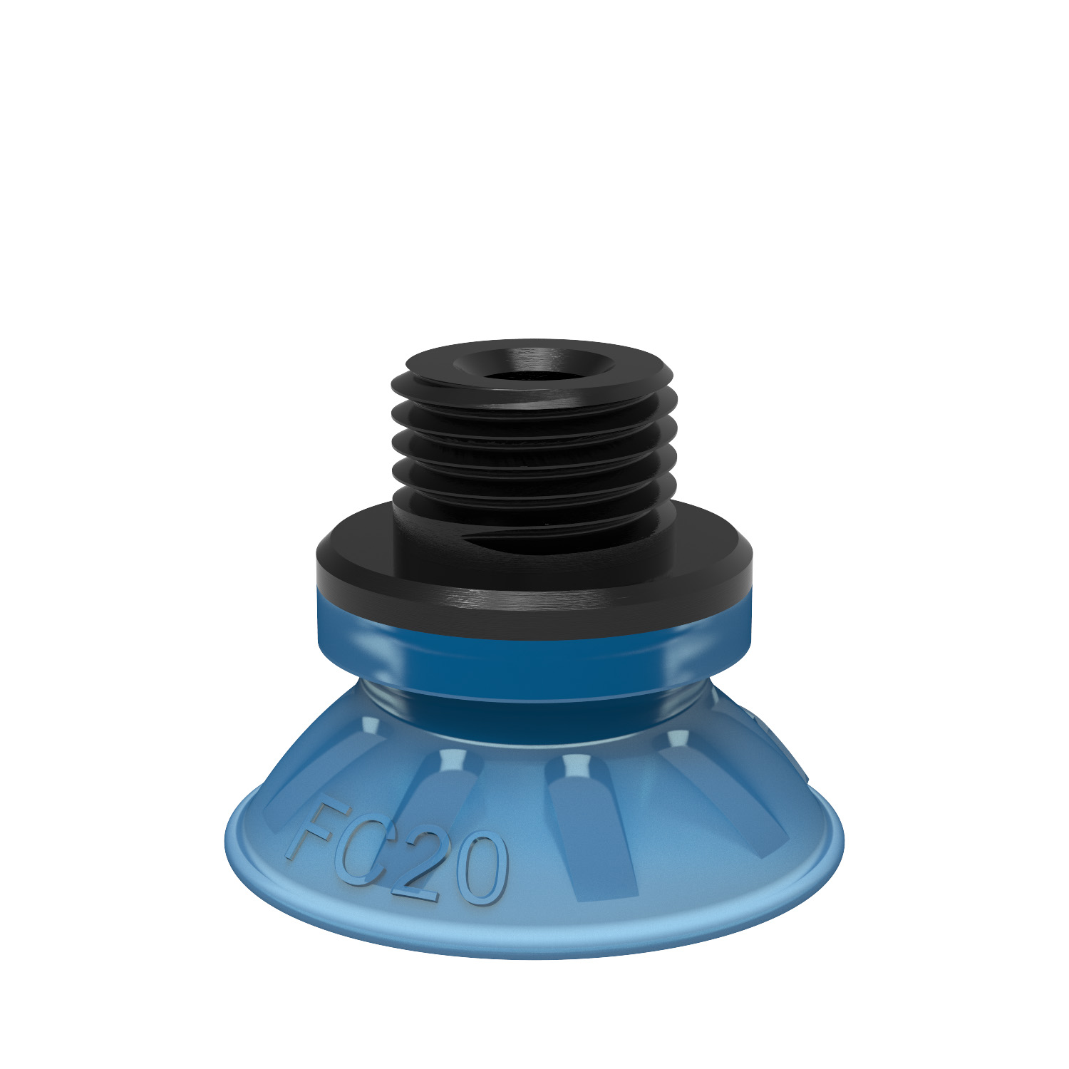 Piab Suction cup FC20P Polyurethane 50, G1/8 male / M5 female, with mesh filter
