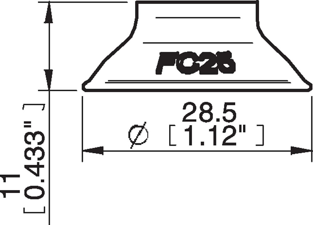 Piab Suction cup FC25P Polyurethane 50