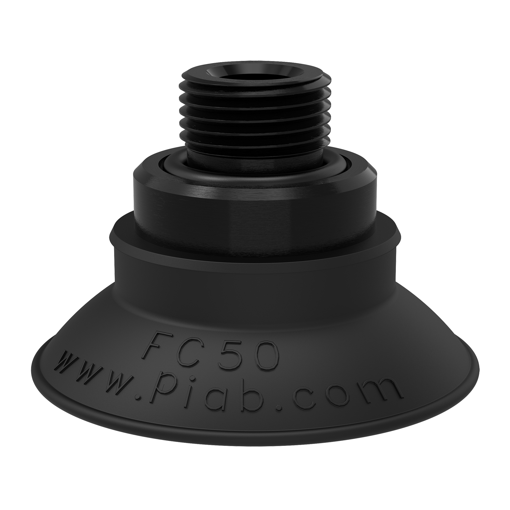 Piab Suction cup FC50 Nitrile-PVC 60, G3/8 male - 1/8 NPSF female