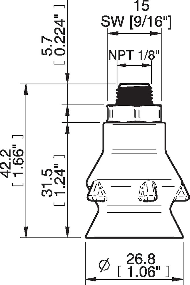 Piab PD27.DS40.NT18MDC.00 Suction cups and soft grippers