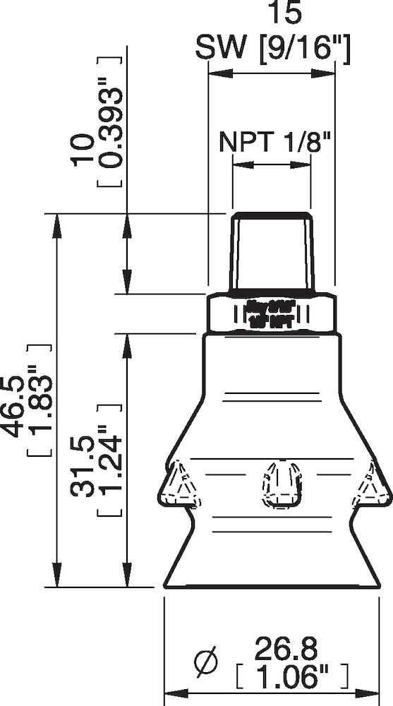 Piab PD27.DS40.NT18MSS.00 Suction cups and soft grippers