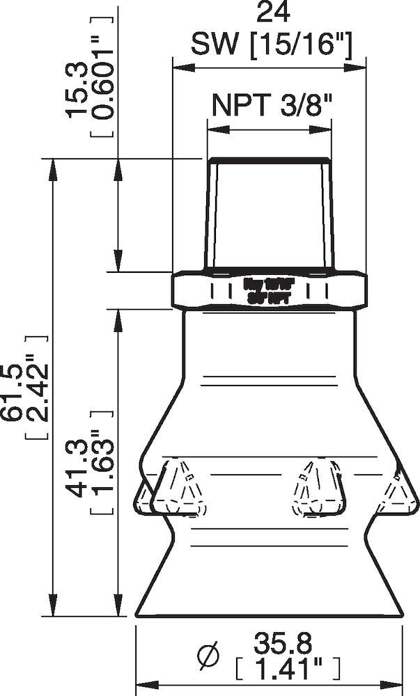 Piab PD36.DS40.NT38MSS.00 Suction cups and soft grippers