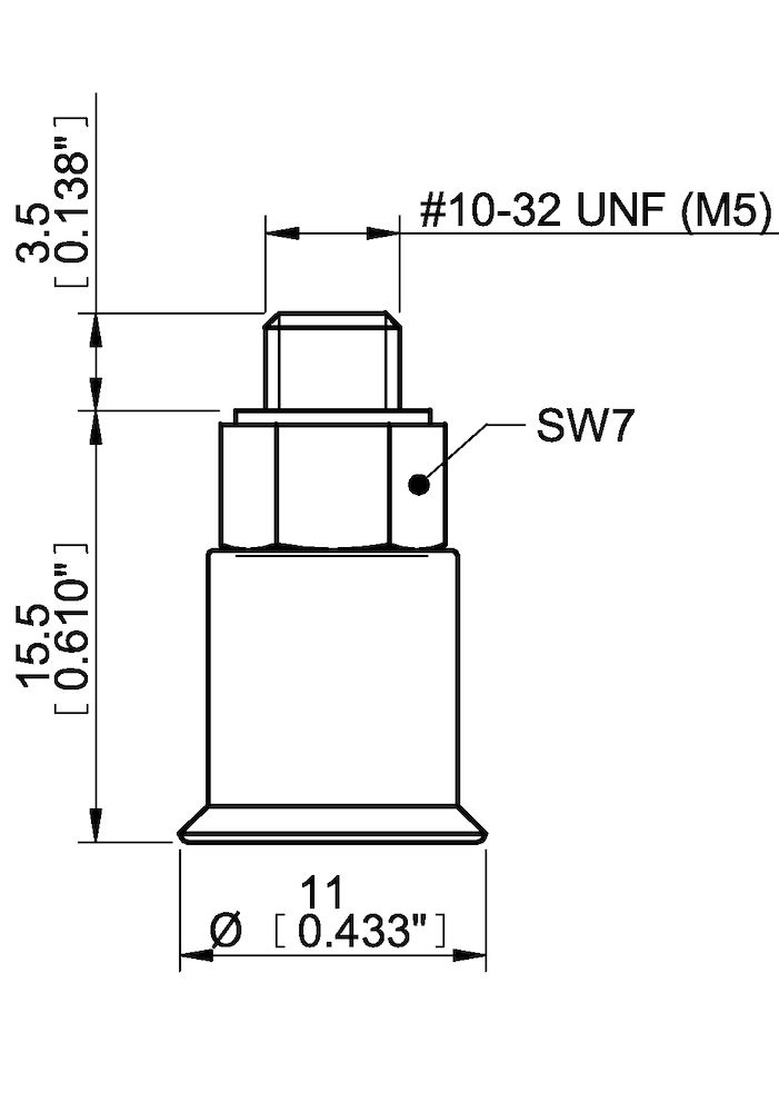 Piab Suction cup U10 Silicone FCM, M5 male